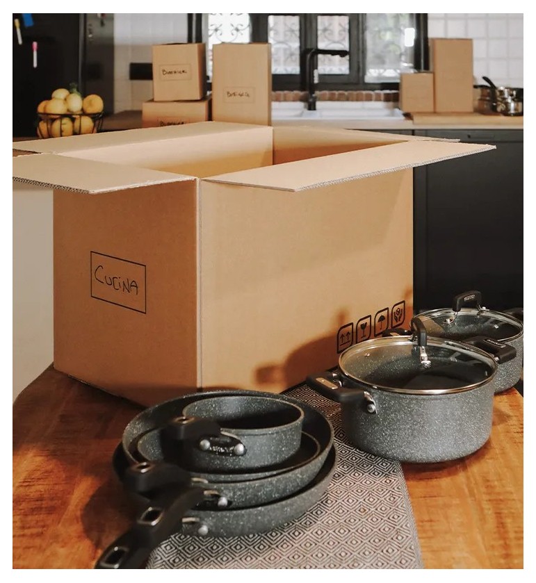 Kit Scatole per Trasloco Cucina | Scatole Resistenti per Piatti e Bicchieri