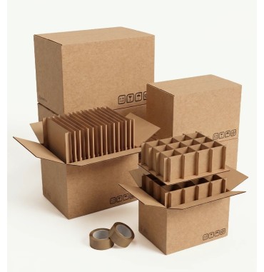 Kit Scatole per Trasloco Cucina | Scatole Resistenti per Piatti e Bicchieri
