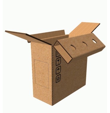 Scatola Porta Vino per 3 Bottiglie 34,5x15,5x34 cm aperto