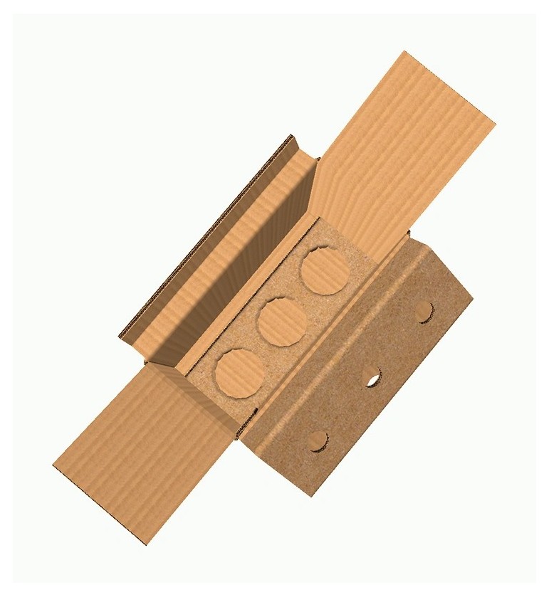 Scatola Porta Vino per 3 Bottiglie 34,5x15,5x34 cm interno
